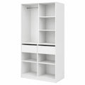 Armario Vicco Elmo Blanco con Cajones, 100x200 cm para Ropa