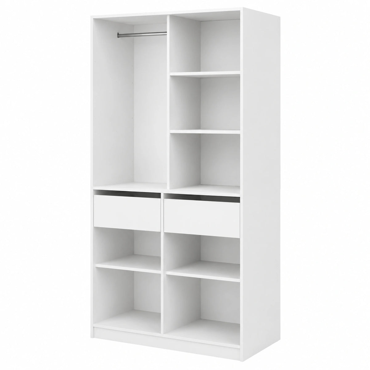 Armario Vicco Elmo Blanco con Cajones, 100x200 cm para Ropa