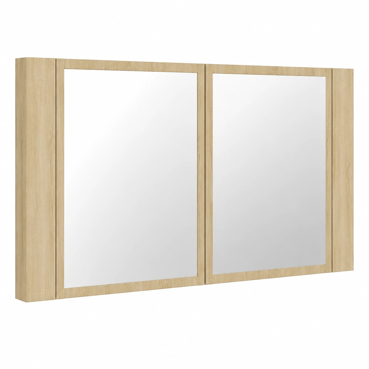 Espejo de Baño con Luz LED y Almacenamiento, 80x12x45 cm, Roble Sonoma