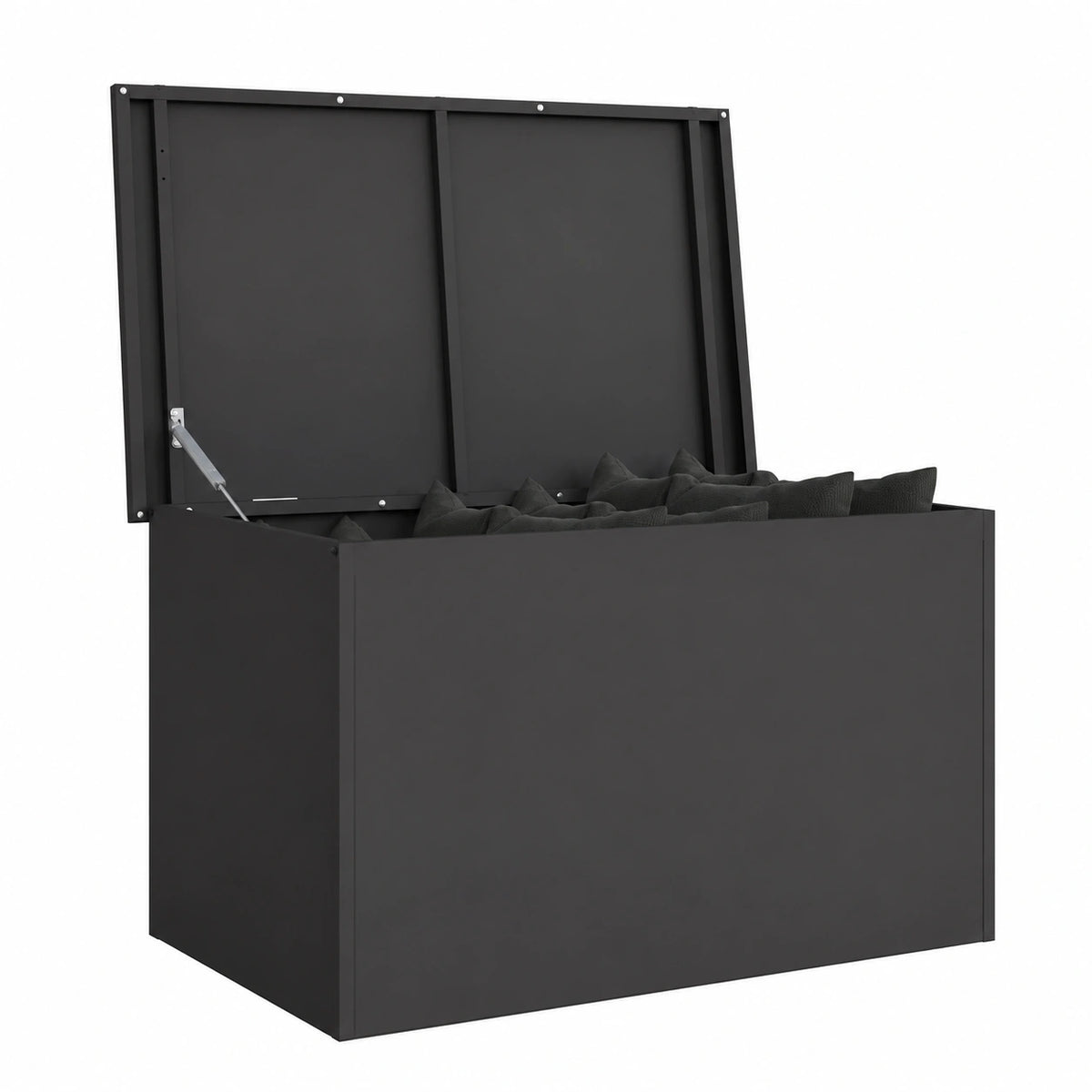 Caja de Almacenamiento Exterior de Acero Negro Resistente para Jardín