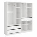 Armario Modular Vicco Elmo Blanco 200 x 200 cm, Conjunto de 2, Almacenamiento Versátil para Ropa