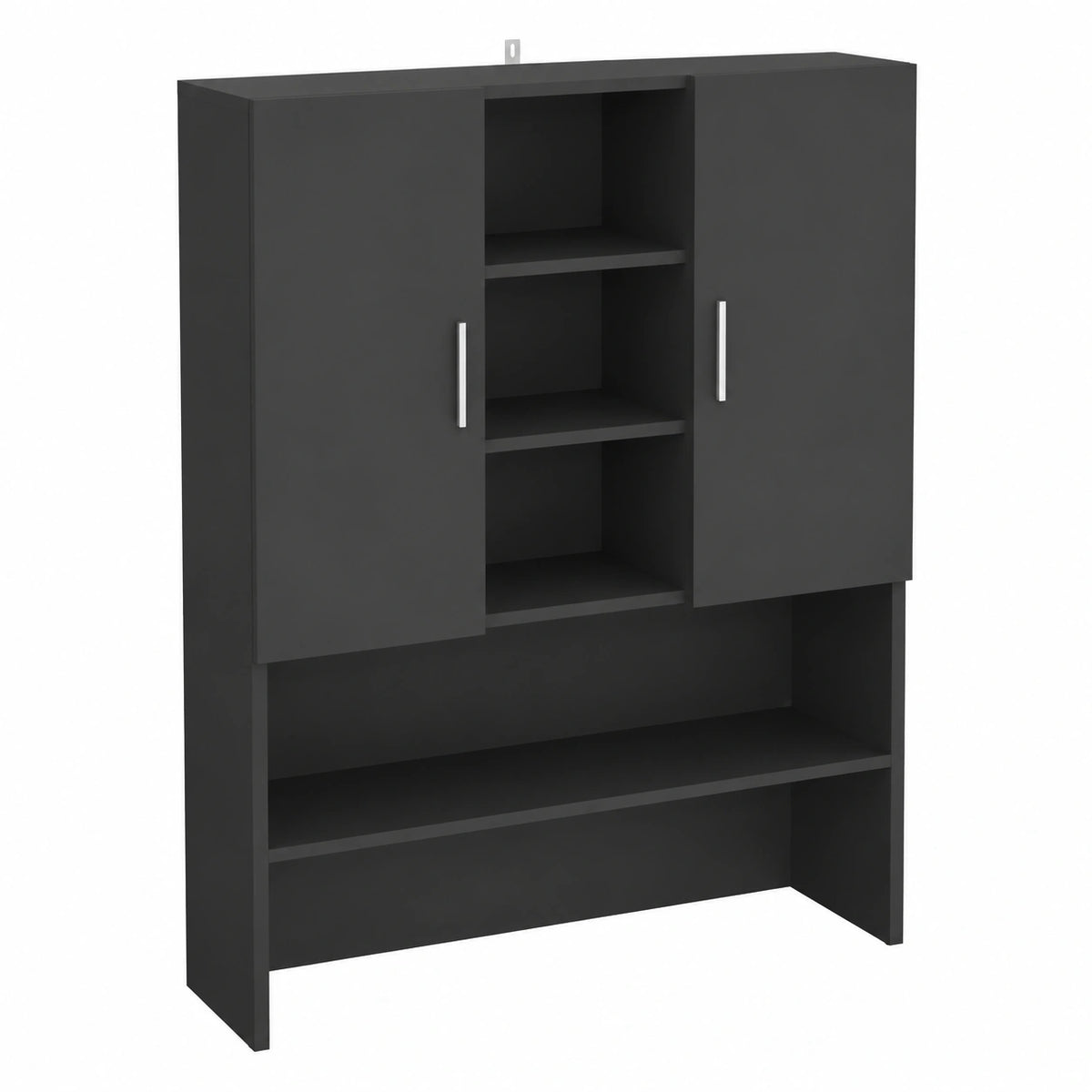 Estantería de Almacenamiento para Lavadora en Baño Negro 70,5x25,5x90 cm