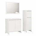Conjunto de Muebles de Baño en Blanco con Almacenamiento Moderno