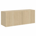 Mesa de TV de Roble Sonoma con Almacenamiento, 100x30x30cm