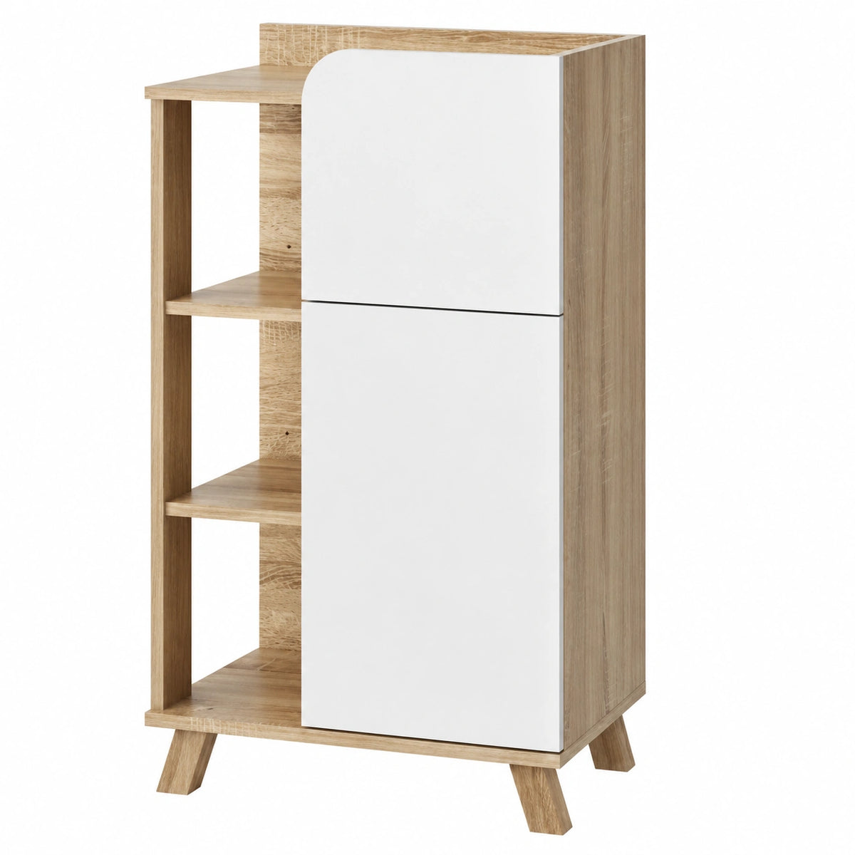 Armario de Baño Karen, Sonome/Blanco, 50x90 cm, con Puerta y Cajón