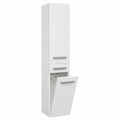 Columna de Baño Multifuncional con Cesto de Ropa, Armario Alto Blanco para Espacios Reducidos, 31x174 cm
