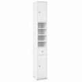 Armario Vertical para Baño con Puertas y Estantes Ajustables, Diseño Compacto 20x20x180 cm