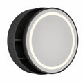 Armario de Baño Negro con Espejo y LED, 50x50 cm, 5 Compartimentos