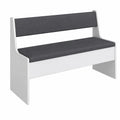 Mesa de Comedor Vicco Roman, Color Blanco, 41.5 x 136.6 cm, Ideal para Esquinas y Ahorro de Espacio