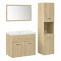 Conjunto de Muebles de Baño de 4 Piezas en Roble Sonoma