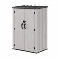 Armario Exterior Vertical de 1445L, HDPE, Resistente con Suelo y Puertas Doble Cerradura