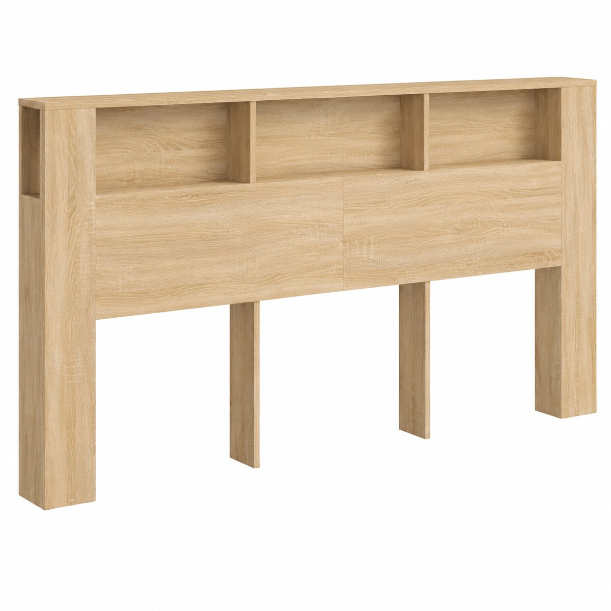 Cabecero con Estantería de Almacenaje 220x18,5x104,5 cm en Roble Sonoma