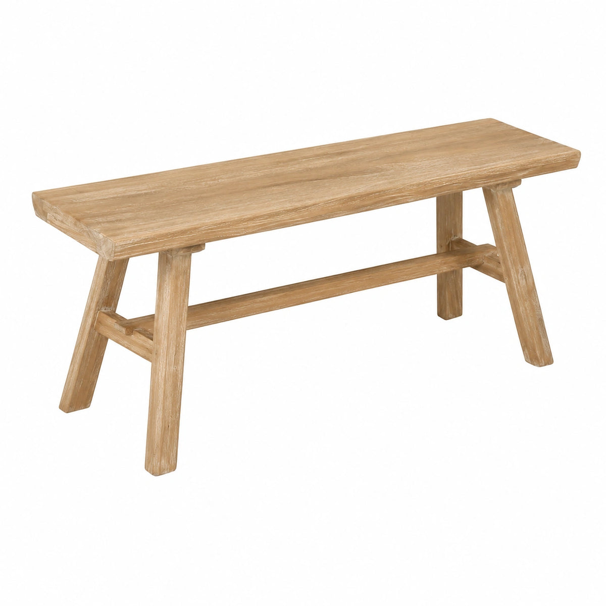 Banco de Madera Rústica XZ-24895: Diseño Atemporal y Natural