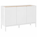 Aparador Moderno Blanco de 3 Puertas, 140x40x80 cm