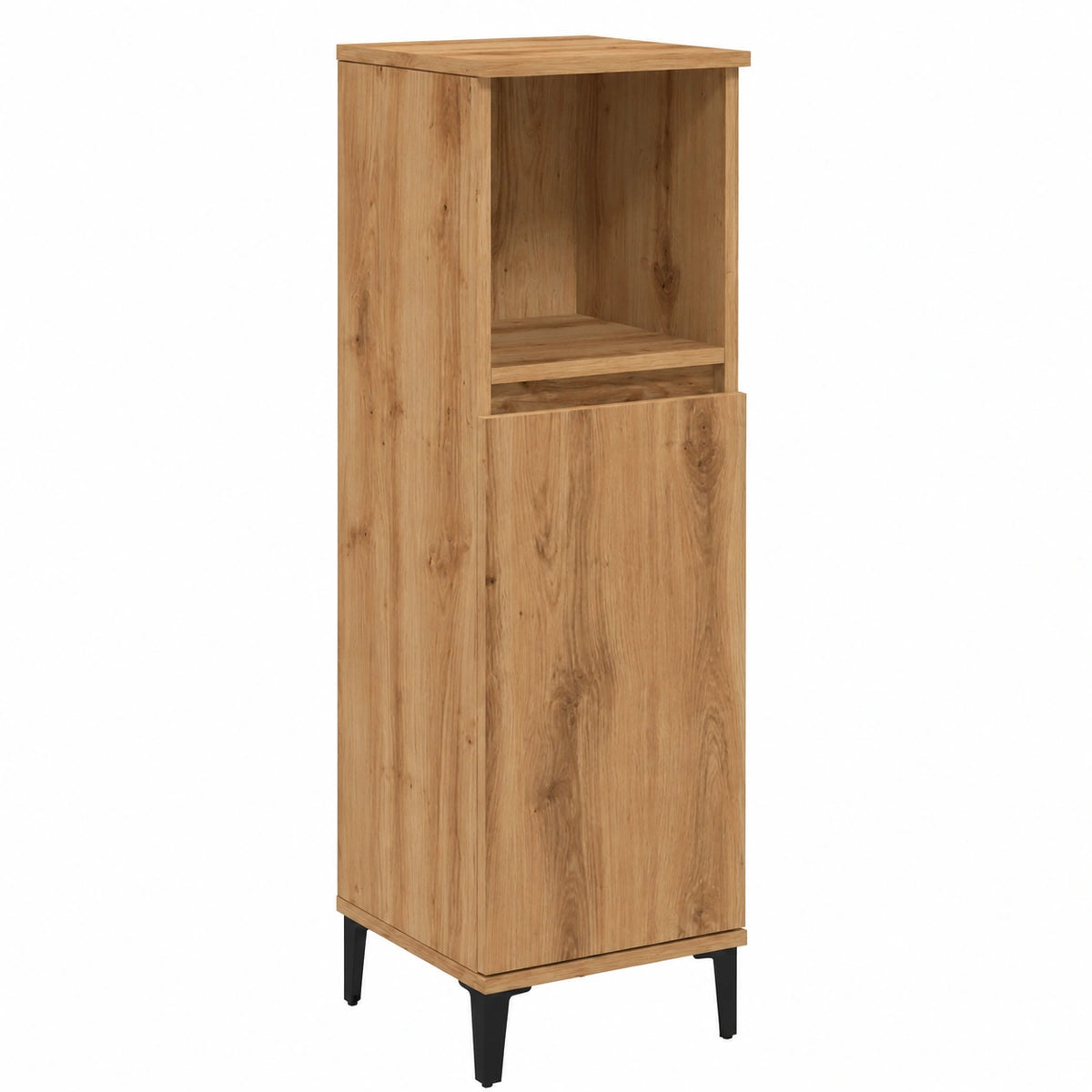 Armario de Baño de Madera de Roble 30x30x100 cm