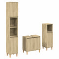 Conjunto de Muebles de Baño 3 Piezas Roble Sonoma