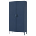 Armario Metálico para Dormitorio de 80x185x45 cm con Barra y Estantes