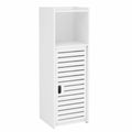 WODFARR - Armario Alto para Baño con Estante Ajustable y Puerta, 3 Compartimentos, Blanco, 23x22x78 cm