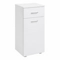 Armario de Baño Blanco con Puerta, Cajón y Estante Ajustable 35x30x77,5 cm para Salón y Dormitorio