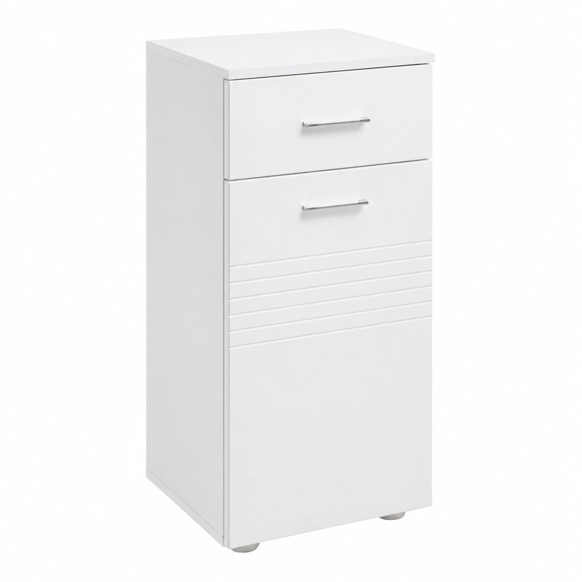 Armario de Baño Blanco con Puerta, Cajón y Estante Ajustable 35x30x77,5 cm para Salón y Dormitorio