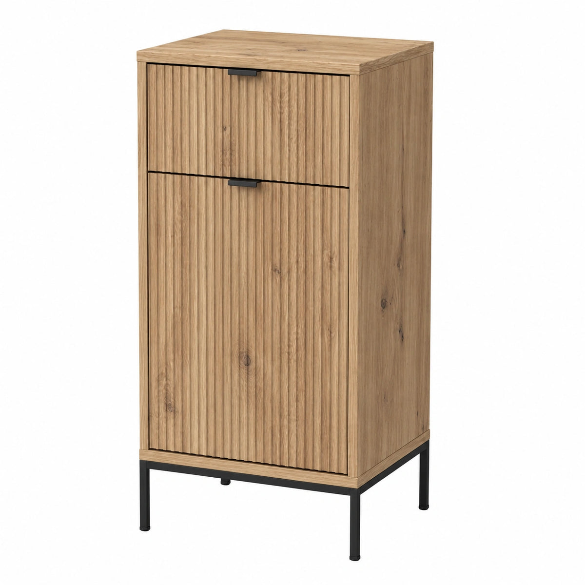 Vicco Mueble de Baño Eliza, Roble Vikingo, 40x87 cm con Puerta y Cajón