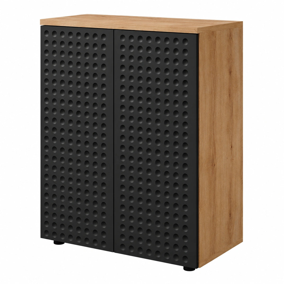 Armario de Baño Vicco Irma, Diseño Lunares, Antracita, 60x81 cm, Compatible con Serie Irma