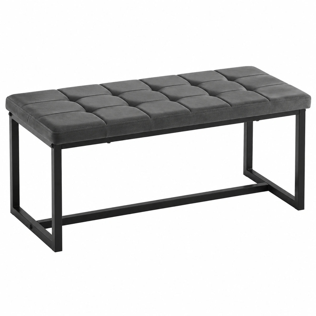 Banco de Comedor 100 cm con Cojín de Terciopelo y Patas Metálicas para Cocina y Dormitorio
