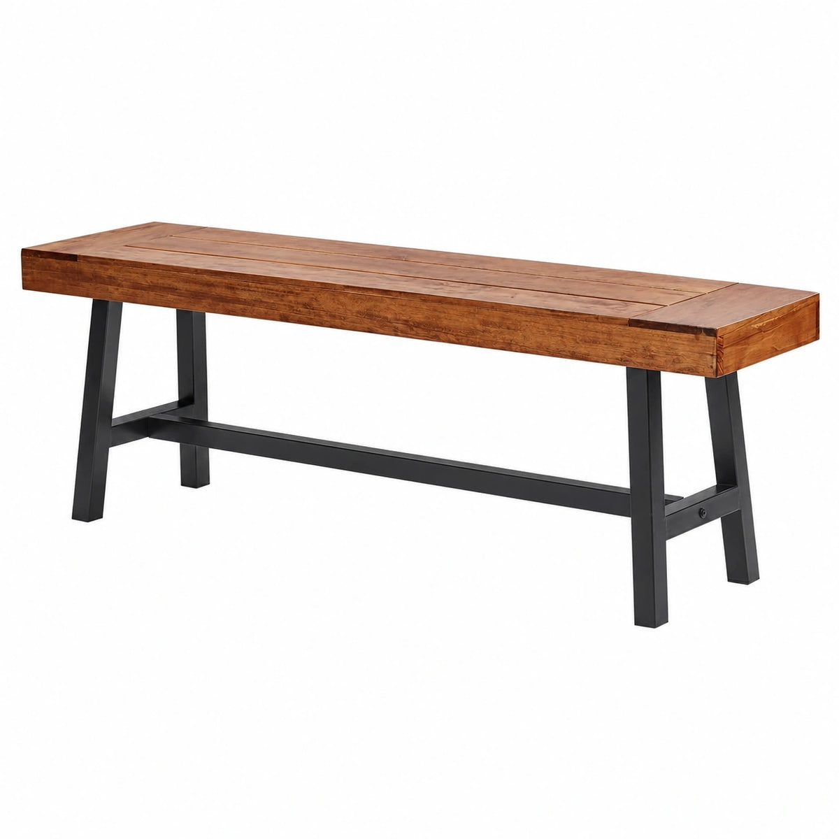 Banco de Jardín de Madera 160 cm para 3 Personas con Respaldo y Reposabrazos